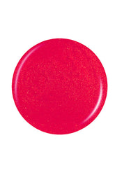 Glossy pink circle nail lacquer sample color swatch in white color setting